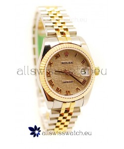 Rolex DateJust Mid-Sized Japanese Replica Two Tone Watch