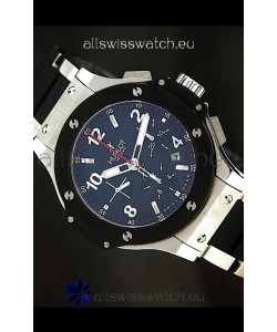 Hublot Big Bang Steel/Rubber Strap in Black Dial Ceramic Bezel