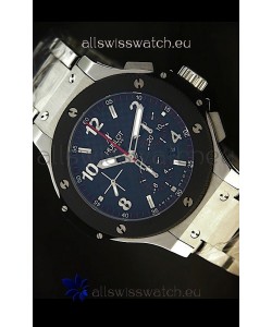Hublot Big Bang Steel Strap in Black Dial with Ceramic Bezel