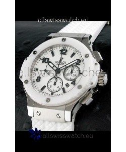 Hublot Big Bang Swiss Replica Watch in White Ceramic Bezel