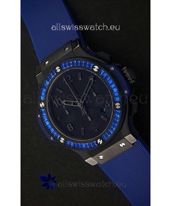 Hublot Big Bang Limited Edition All Black in Blue Dial