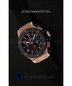 Hublot Big Bang Limited Edition Swiss Red Gold Watch with Ceramic Bezel