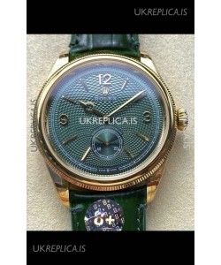 Rolex 1908 Perpetual in Yellow Gold Casing Green Dial Swiss Replica Watch 