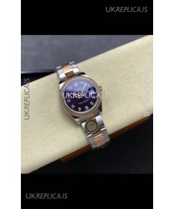 Rolex Super Clone Datejust 31MM Blue Dial Rose Gold Oyster Super Clone Watch 