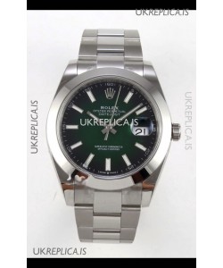 Rolex Datejust 126234 Ombre Green Dial Oyster FREE SPRUNG MVMT Super Clone Watch 41MM