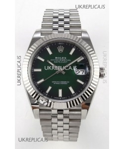 Rolex Datejust 126234 Ombre Green Dial Jubilee FREE SPRUNG MVMT Super Clone Watch 41MM