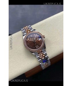 Rolex Super Clone Datejust 31MM Brown Dial Rose Gold Super Clone Watch 