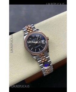 Rolex Super Clone Datejust 31MM Grey Dial Rose Gold Super Clone Watch 