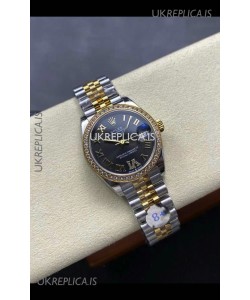 Rolex Super Clone Datejust 31MM Black Dial Yellow Gold Super Clone Watch 