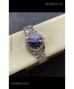 Rolex Super Clone Datejust 31MM Blue Dial Rose Gold Super Clone Watch 