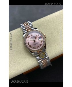 Rolex Super Clone Datejust 31MM Pink Dial Rose Gold Super Clone Watch 