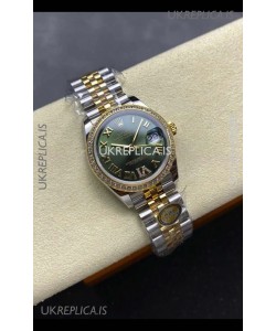 Rolex Super Clone Datejust 31MM Green Dial Yellow Gold Super Clone Watch 