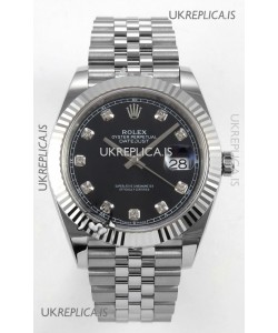 Datejust Super Clone 126334 Black Diamonds Dial 41MM FREE SPRUNG MVMNT 3235 Watch 
