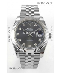 Datejust Super Clone 126334 Grey Diamonds Dial 41MM FREE SPRUNG MVMNT 3235 Watch 