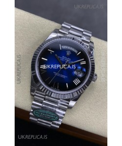 Rolex Day Date 228236 Stainless Steel Blue Ombre Super Clone Watch 