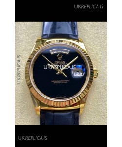 Rolex Day Date 128238 Yellow Gold Black Dial Super Clone Watch 