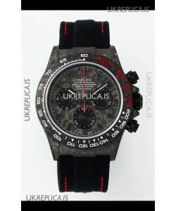 Rolex Daytona DiW Forged Cabon Casing Black Nylon Strap Super Clone Watch 