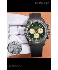 Rolex Daytona Forged Cabon Casing Green Dial Super Clone Watch 