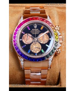 Rolex Daytona 116568 Rose Gold Black Dial Super Clone Watch 