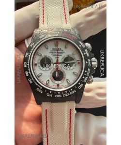 Rolex Daytona DiW Black Carbon Fiber Speedster White Dial Super Clone Watch 