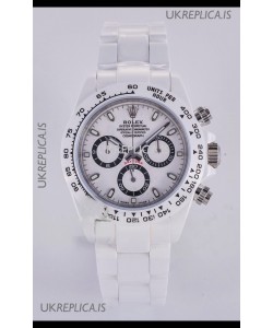 Rolex Daytona AET White Ceramic 4130 Movment Super Clone Watch 
