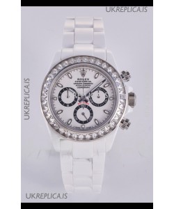 Rolex Daytona AET White Ceramic White Dial 4130 Movment Super Clone Watch 