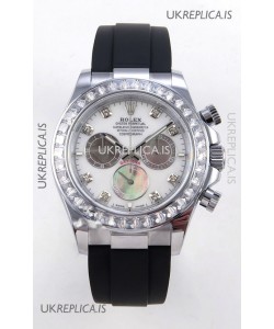 Rolex Daytona 126539TBR FREE SPRUNG MVMNT White Pearl Dial Super Clone Watch 