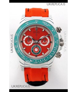 Rolex Daytona DiW RG Course Edition White Carbon Red Dial Super Clone Watch 