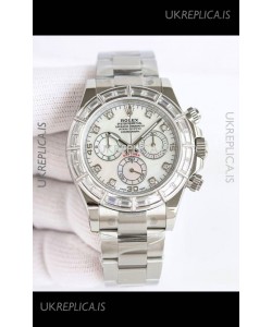 Rolex Daytona 116519 Stainless Steel White Pearl Dial Super Clone Watch 