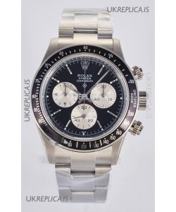 Rolex Daytona Paul Newman Black Dial Custom Modded 4130 Mvnt Swiss Replica