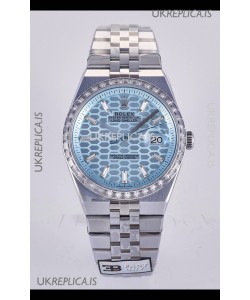 Rolex Land-Dweller 127336 Ice Blue Honeycomb Diamonds 40MM Super Clone Watch 