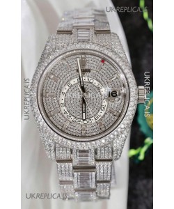 Rolex Sky-Dweller REF #m336934 moissanite Iced Out Swiss Replica Watch 