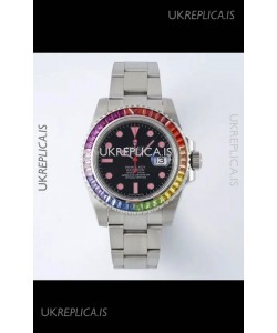 Rolex Submariner Pink Lady Rainbow 40MM Sapphires Super Clone Watch