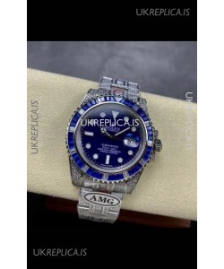 Rolex Submariner 116610 Iced Out Edition 20 Blue Dial Swiss Replica Watch 