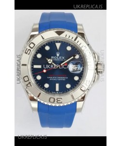 Rolex Yachtmaster 40mm Blue Dial Rubber Strap Super Clone Watch 