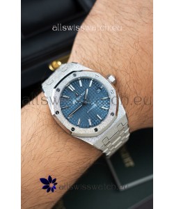 Audemars Piguet Super Clone 15454BC Royal Oak Frosted 37MM Watch in Blue Dial