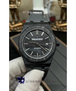 Audemars Piguet Royal Oak Super Clone 15400 Forged Carbon Casing Watch Black Dial