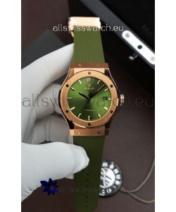 Hublot Super Clone Classic Fusion Titanium Rose Gold Green Dial 42MM Watch
