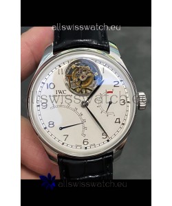 IWC Portuguese Genuine Swiss Tourbillon Movement Steel Watch in White Dial
