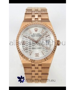 Rolex Land-Dweller 127335 Steel Honeycomb Rose Gold 40MM Swiss Replica Watch 
