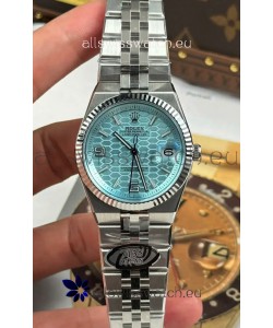 Rolex Land-Dweller 127236 Ice Blue Honeycomb 36MM Swiss Replica Watch 