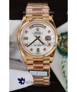 Rolex Day Date Presidential 18K Rose Gold Watch 40MM - Pearl Dial 1:1 Mirror Quality