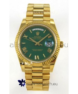 Rolex Day Date Super Clone Green Dial 40MM 220 Grams Swiss Replica watch 