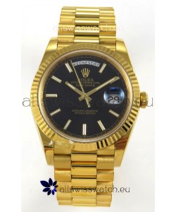 Rolex Day Date Super Clone Black Honey-Comb Dial 40MM 220 Grams Swiss Replica watch 