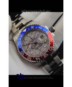 Rolex GMT Masters II Japanese Movement Replica Watch Steel Case Meteorite Pattern Dial
