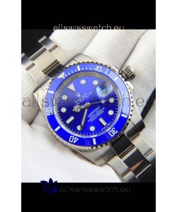 Rolex Submariner Japanese Replica Watch 904L Steel - Ceramic Bezel in Blue