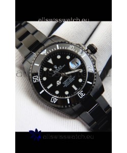 Rolex Submariner Japanese Replica Watch in PVD Coating Black Dial 