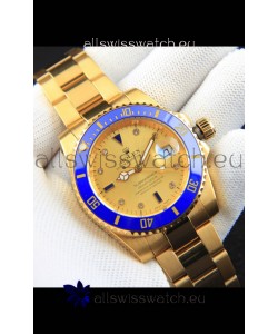 Rolex Submariner Japanese Replica Watch in Yellow Gold Casing 
