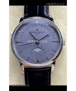 Vacheron Constantin Patrimony Moonphase Stainless Steel Grey Dial Swiss Replica Watch 