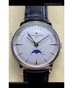Vacheron Constantin Patrimony Moonphase Stainless Steel Steel Dial Swiss Replica Watch 